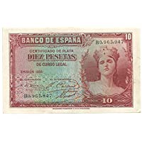 Matidia ESPAÑA II REPÚBLICA Billete Original 10 PESETAS 1935